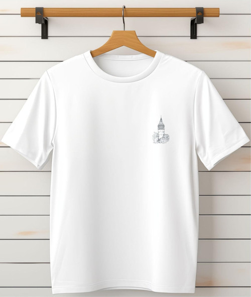 İstanbul Baskılı Tişört Regular Fit / Normal Kesim - Kız Kulesi Detaylı Tişört