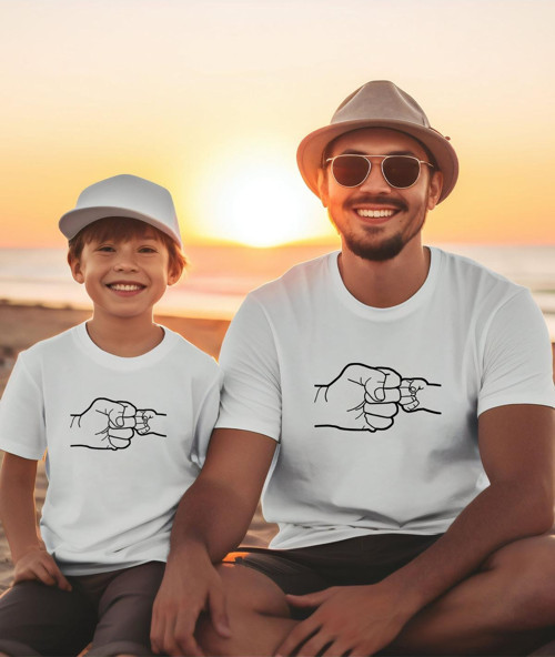 Baba Oğul Kız En Iyi Dost T-Shirt (Tekli Üründür Kombin Yapmak Için 2 Adet Sepete Ekleyiniz)