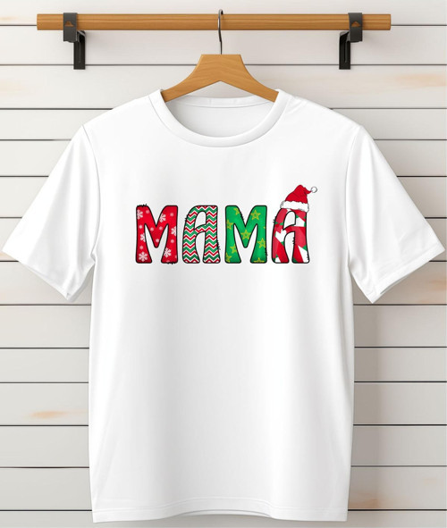 Kadın Anne/Mama/Mother Baskılı T-Shirt
