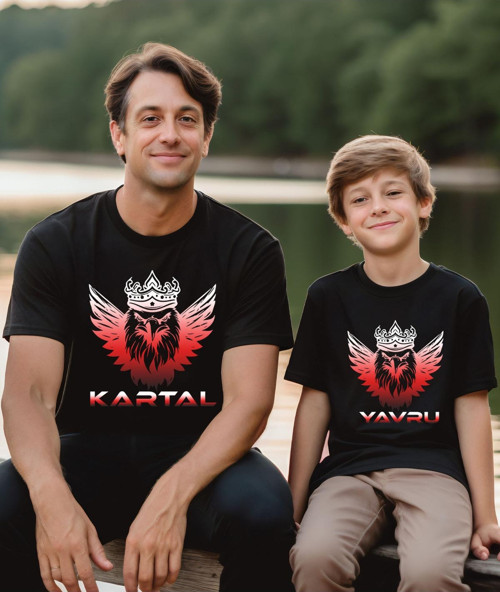 Kartal Baba Oğul Kız T-Shirt (Tekli Üründür Kombin Yapmak Için 2 Adet Sepete Ekleyiniz)
