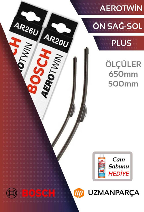 3397008539+3397008534 650 mm + 500 mm Muz Tipi Aerotwin Ön Silecek Seti