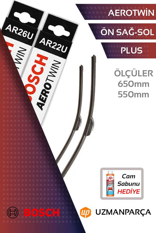 Mercedes A Serisi W168 1998-2004 Muz Tipi Aerotwin Ön Silecek Takımı Bosch