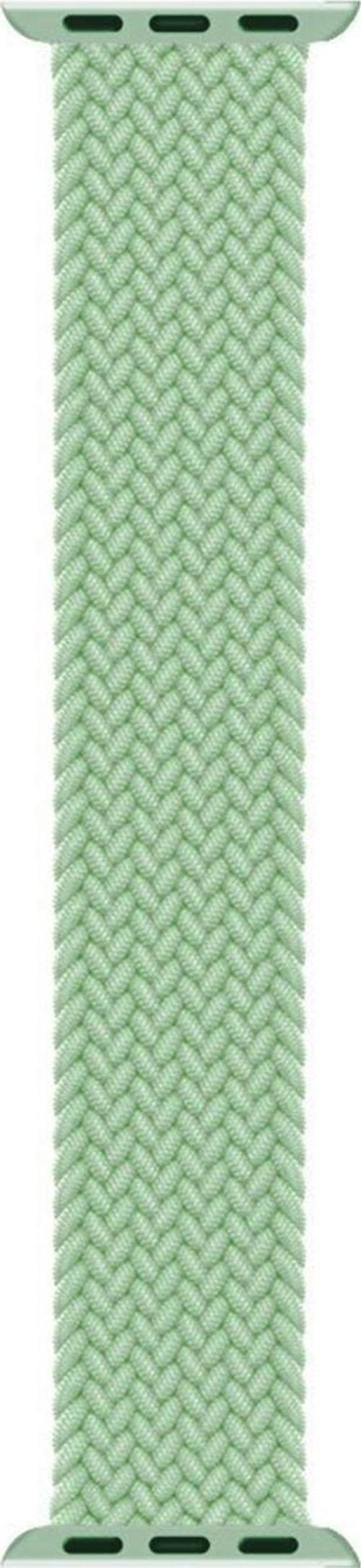 Apple Watch Series 4 44mm Kordon, (Large Size, 160mm) Braided Solo Loop Band Açık Yeşil