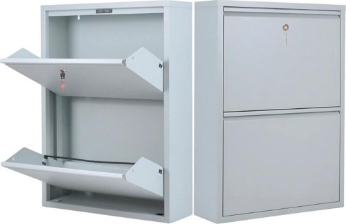 Kilitli 2'li Metal Ayakkabılık