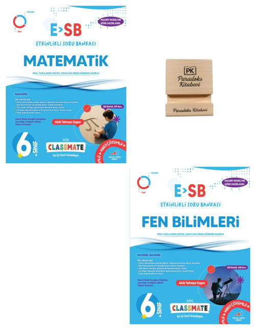 Okyanus 6. Sınıf Classmate Matematik ve Fen Bilimleri (ESB) Etkinlikli Soru Bankası + Telefon Standı