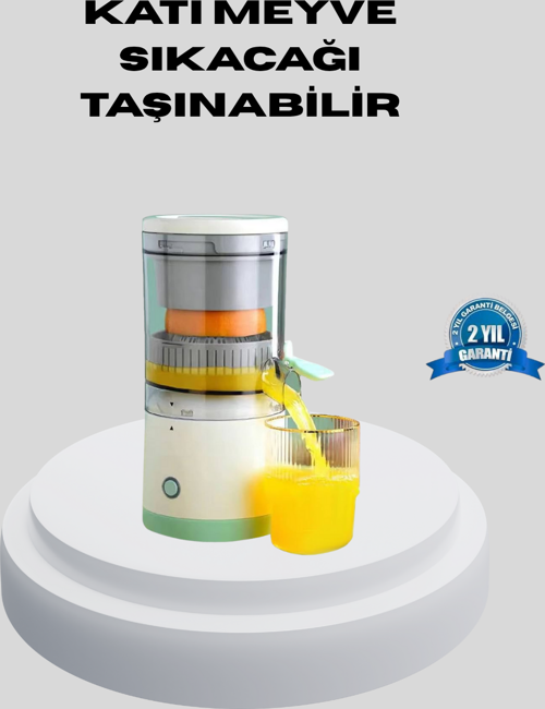Usb Şarjlı Mini Meyve Sıkacağı – Çift Bıçaklı Güvenlik Kilitli