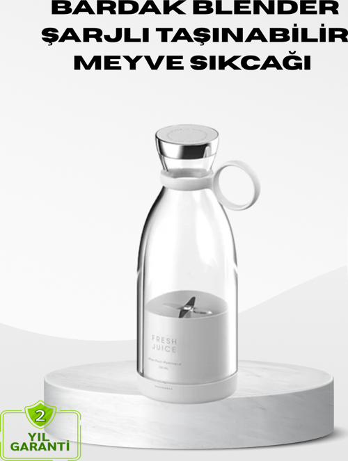 Usb Şarjlı Kablosuz Blender – Taşınabilir Kompakt Ve Çevre Dostu Meyve Sıkıcı