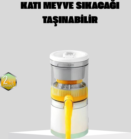 Taşınabilir Katı Meyve Sıkacağı – 45W Güçlü Motor Çift Kesici Bıçak Usb Şarjlı Ve Kompakt Tasarım