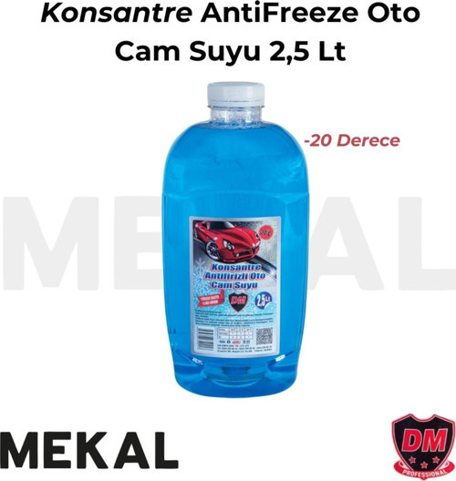 Konsantre Antifrizli Oto Cam Suyu (-20 Derece) 2,5 Litre