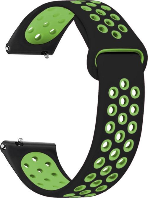 Samsung Galaxy Watch 3 41mm Rainbow Sport Band Kordon Siyah Yeşil