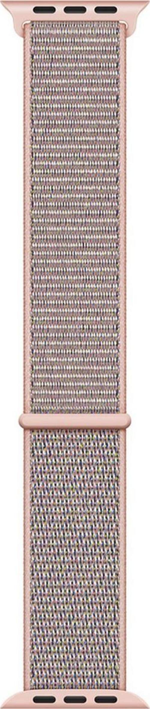 Apple Watch Series 8 41mm Hasırlı Kordon Woven Sport Loop Rose Gold