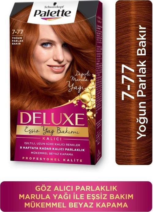 DELUXE 7-77 YOĞUN PARLAK BAKIR SAÇ BOYASI