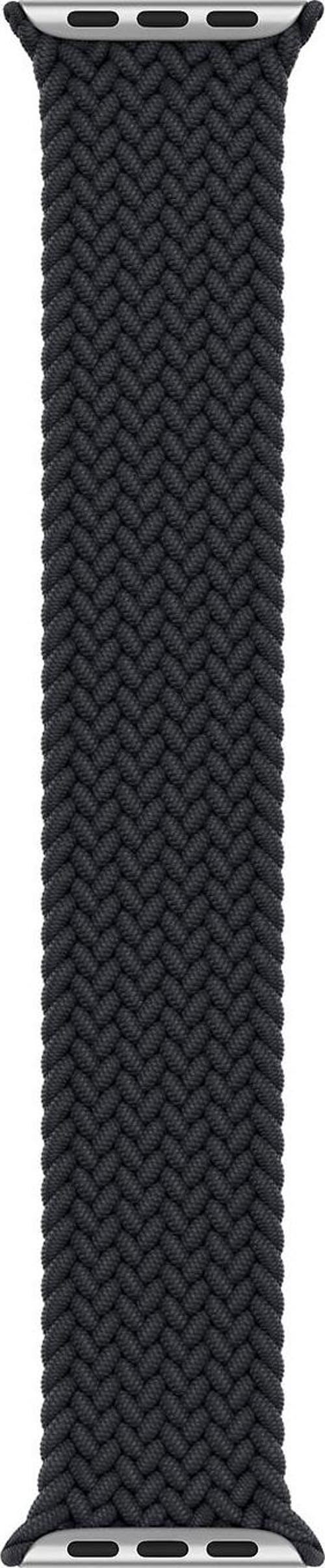 Apple Watch SE 2022 44mm Kordon, (Medium Size, 147mm) Braided Solo Loop Band Siyah