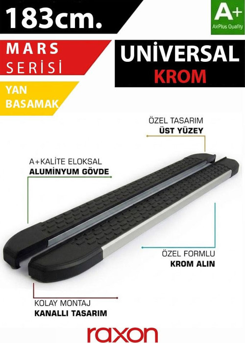 Mars Serisi Yan Basamak 183 cm – Universal | Kaymaz Yüzey & Dayanıklı Tasarım