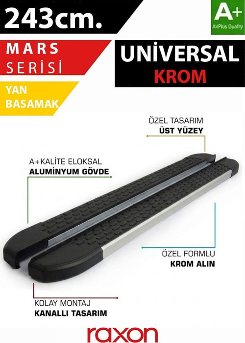 Mars Serisi Yan Basamak 243 cm – Universal | Kaymaz Yüzey & Dayanıklı Tasarım