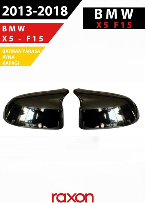 BMW X5 F15 2013–2018 Batman & Yarasa Ayna Kapağı – Parlak Piano Black Sport