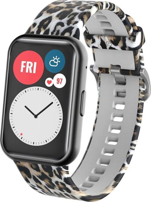 Huawei Watch Fit Kordon, Quick Buckle Band Leopard