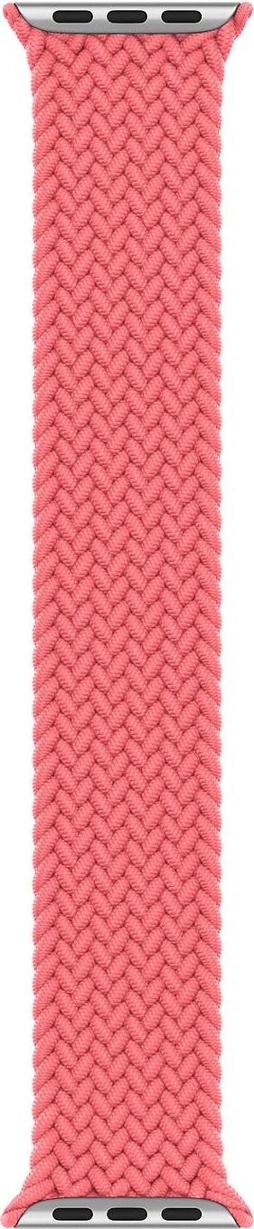Apple Watch Series 7 41mm Kordon, (Medium Size, 147mm) Braided Solo Loop Band Pembe