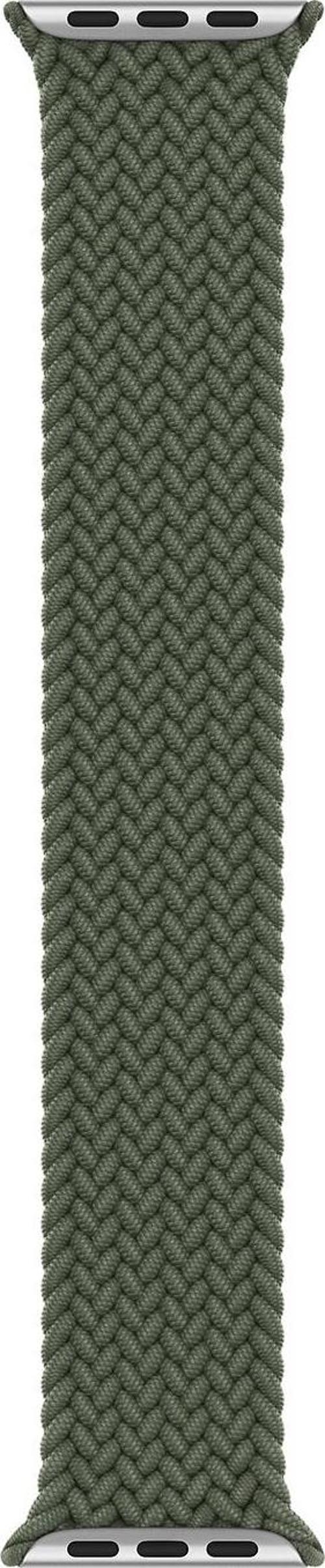 Apple Watch Series 7 41mm Kordon, (Medium Size, 147mm) Braided Solo Loop Band Koyu Yeşil