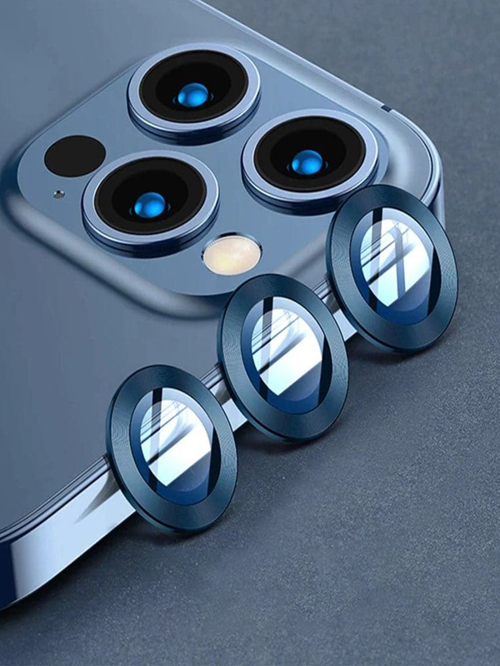 METAL RİNG IPHONE 12 PRO MAX KAMERA KORUYUCU LACİVERT