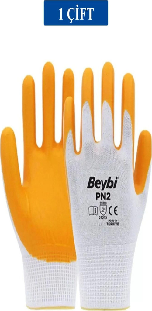 Pn2 Sarı Iş Eldiveni Polyester No:10 Örme Nitril Beybi Royaleks Group - 1 Çift