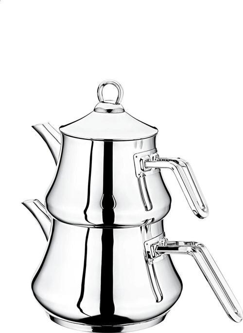 Çelik Çaydanlık 8076 M Boy Sade Saplı