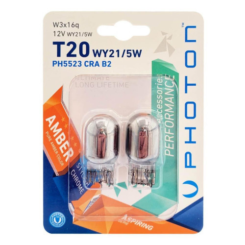 T20 Chrome 21/5W 12V N.Amber