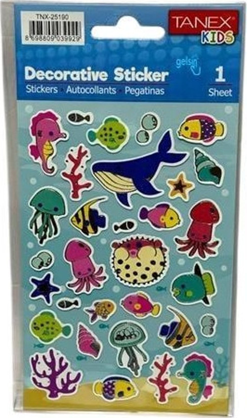 Okyanus Canlıları-2 Serisi Etiket Sticker Tnx-25190