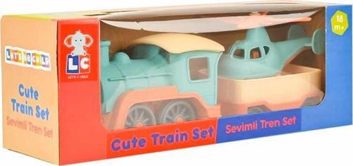 HARİKA LC Tren Set Yük Treni Helikopterli