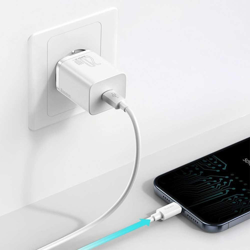 Baseus Super Si QC 20 W Type-C Beyaz Hızlı Şarj Adaptörü 8