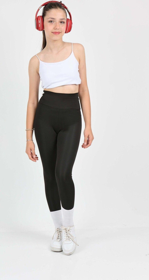 Kız Çocuk Yüksek Bel, Koşu, Yürüyüş, Casual, Spor, Atletik, Egzersiz, Fittness Tayt