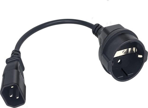 PrimeX PX-C14 SCHUKO, 0.35 Metre 1.5mm UPS/PSU SCHUKO Çevirici Kablo, UPS Priz Çevirici 1.5mm Kalın Kablo, Kısa SCHUKO K