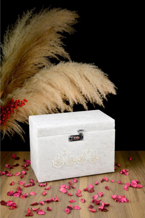 Takı / Zarf Sandığı Şifreli Kilitli - Çeyiz Nişan Söz Düğün Sandık Çeyiz