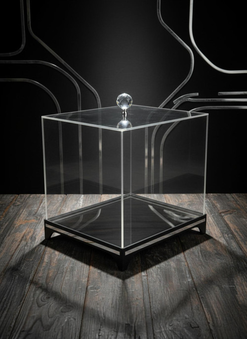 Bohça Çeyiz Nişan Kutusu Silver 25 - Damat Gelin Bohçası Şeffaf Pleksi