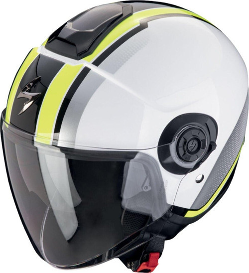GARAJJ Scorpion EXO City 2 VEL Açık Motosiklet Kaskı Beyaz Sarı