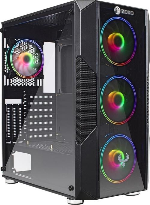 Fırst 4x12cm Resetten Kontrol Rgb Fan Temper Cam Gaming Kasa