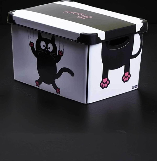 Style Box Meow Desenli 20 L Dekoratif Saklama Kutusu