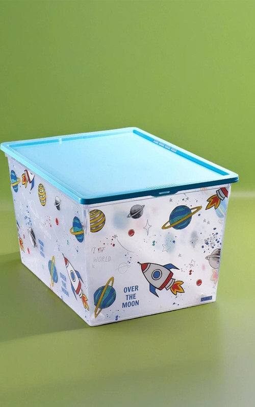 Light Box Space Fun Dekoratif Saklama Ve Oyuncak Kutusu- 50 Litre