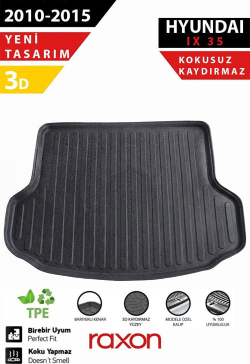 Hyundai ix35 2010-2015 Bagaj Havuzu – 3D Özel Kalıp | Su Geçirmez, Kaymaz, Tam Uyum