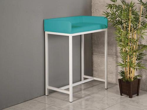 Bebek Alt Açma ve Değiştirme Masası Turkuaz | Vinleks Şilteli Korumalıklı Güvenli Tasarım 4707