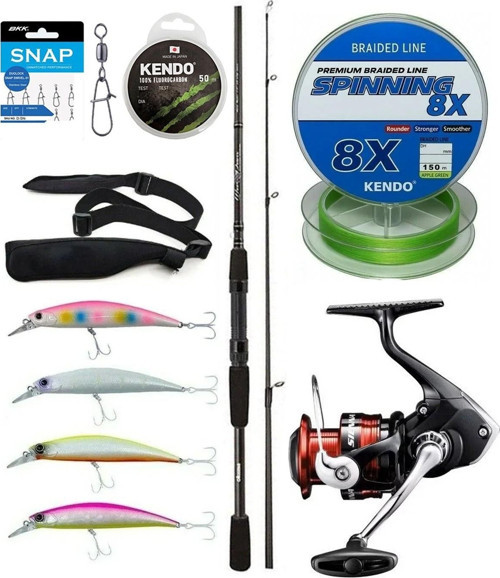 Spin Olta Seti Okuma Wave Power 2.44 cm 15-40 gr 2 Parça Spin Kamışı&Shimano Sienna 4000 Fg Spin Makinesi