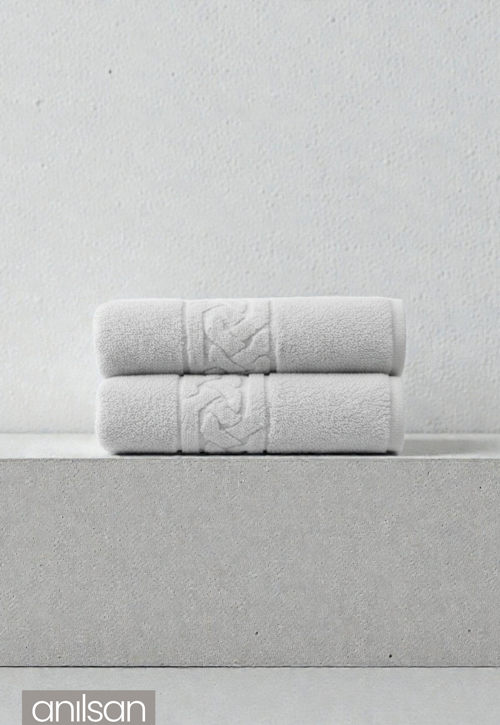 2'li Rita Gri Banyo Havlusu - 70x140 Cm, 240Gr, %100 Pamuk, Spa Ve Otel Havlusu, Günlük Kullanıma Uygun