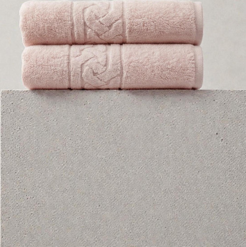 2'li Rita Pudra Banyo Havlusu - 70x140 Cm, 240Gr, %100 Pamuk, Spa Ve Otel Havlusu, Günlük Kullanıma Uygun