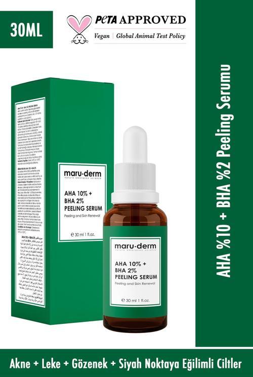 Aha %10 + Bha %2 Leke Karşıtı & Cilt Tonu Eşitleyici Pee'ling Maske Cilt Bakım Serumu 30 Ml