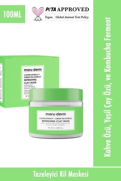 Kil Maskesi Kahve Özü + Yeşil Çay Özü Tazeleyici Kil Maskesi 100 ML Tüm Cilt Tipleri Vegan