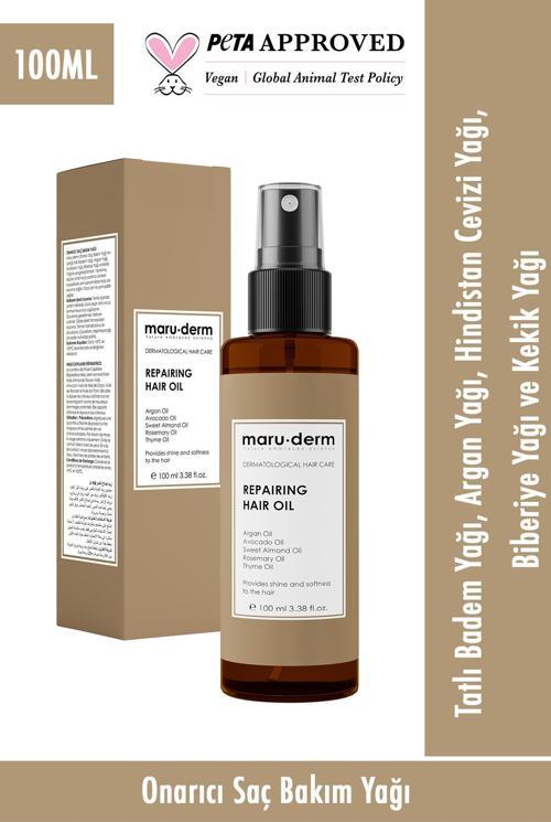 Saç Bakım Yağı 100 ML Biberiye Yağı - Argan Yağı - Avokado & Kekik Yağı Tüm Saç Tipleri Vegan