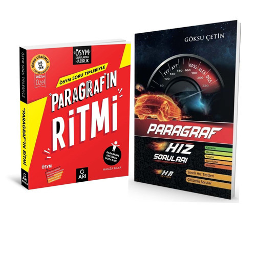 Arı Yayıncılık ÖSYM Soru Tipleriyle Paragrafın Ritmi ve Hız ve Renk TYT AYT KPSS ALES DGS Paragraf 2 Kitap Set