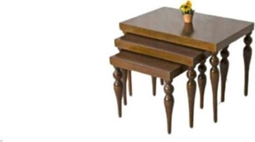 Zigon OSM 18531ELİT Model Sehpa Parlak Ceviz Kayın torna RETRO Balon ayak Elyapı