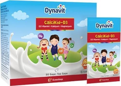 CalciKid-D3 D3 Vitamini, Magnezyum ve Kalsiyum İçeren Portakal Aromalı Takviye Edici Gıda 30 Toz Saşe