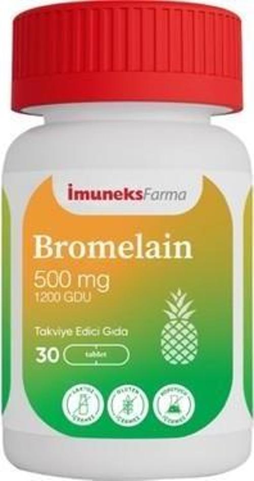 İmuneks Farma Bromelain Takviye Edici Gıda 500 Mg 30 Tablet